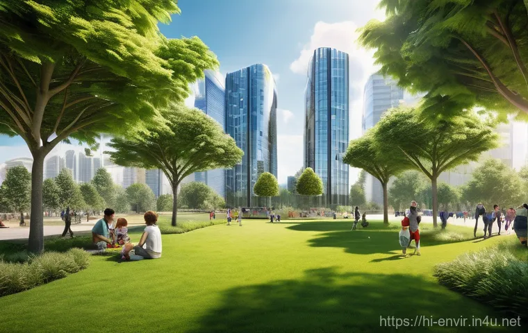 기후 변화 대응 기술 - Revitalized Cityscape with Advanced Carbon Capture**
A wide, optimistic shot of a futuristic, clean ...