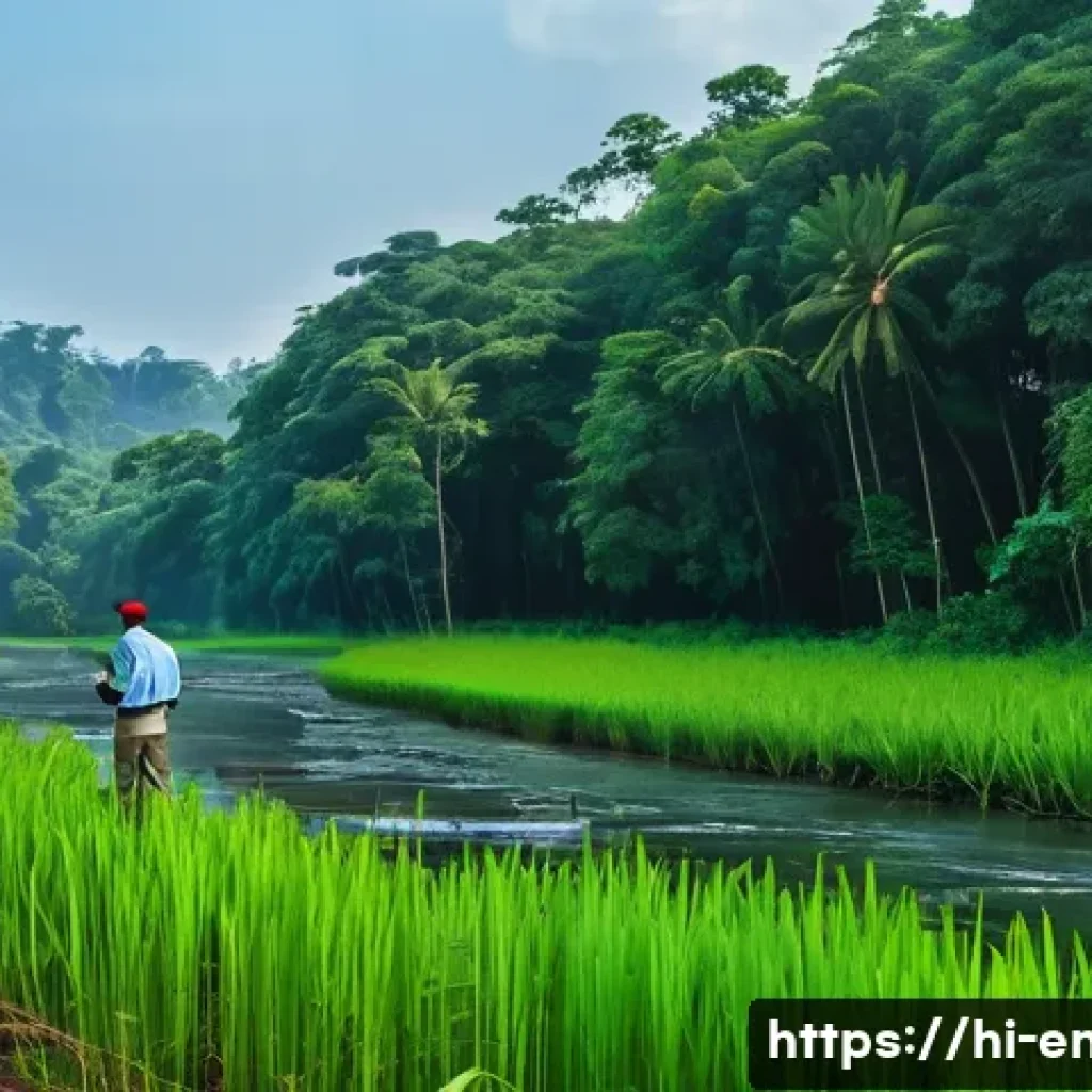 환경학 연구 방법 - A detailed scene of an environmental field survey near a dense Indian forest and riverbank during di...